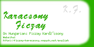 karacsony ficzay business card